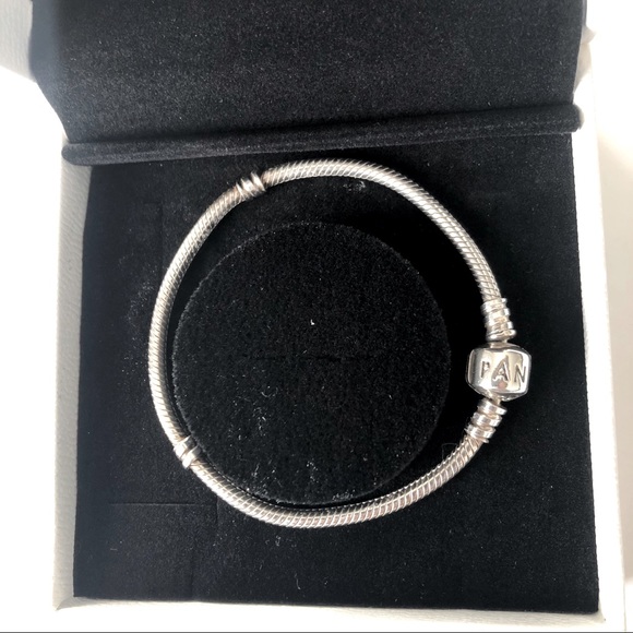 PANDORA 7” STERLING SILVER SNAKE CHAIN BRACELET - Picture 2 of 4